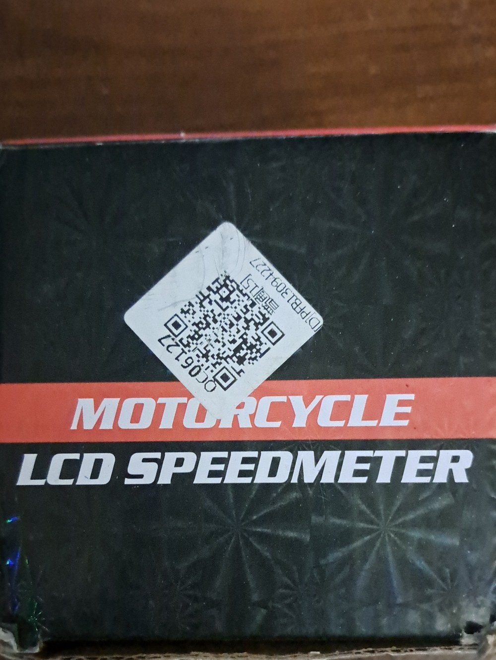 Motorcycle LCD Speedometer - Black with Red Accent